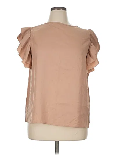 Pre-owned Shein Curve Sleeveless T-shirt In Brown