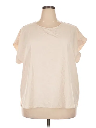 Pre-owned Shein Curve Sleeveless T-shirt In Ivory