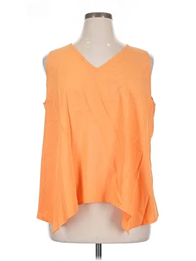Pre-owned Shein Curve Sleeveless T-shirt In Orange