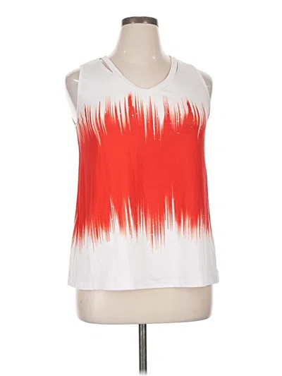 Pre-owned Shein Curve Sleeveless T-shirt In Red