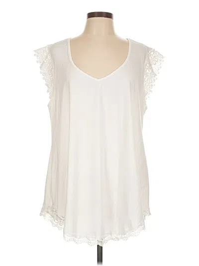 Pre-owned Shein Curve Sleeveless T-shirt In White