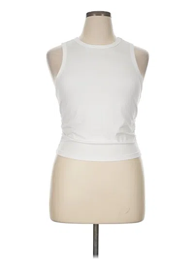 Pre-owned Shein Curve Sleeveless T-shirt In White