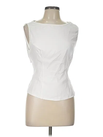 Pre-owned Shein Curve Sleeveless T-shirt In White