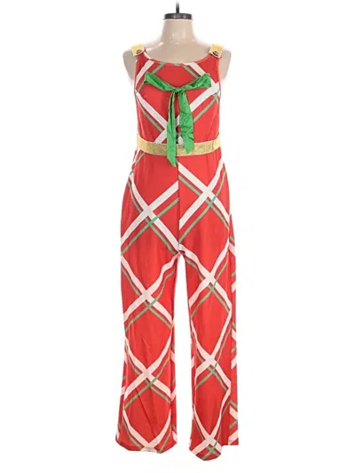 Pre-owned Shein Curve Snow Pants With Bib In Red