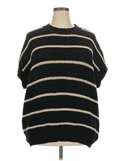 Pre-owned Shein Curve Sweater Vest In Black