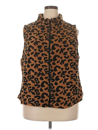 Pre-owned Shein Curve Sweater Vest In Brown