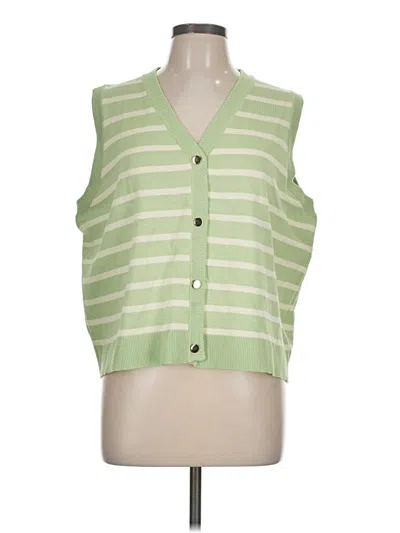 Pre-owned Shein Curve Sweater Vest In Green