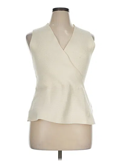 Pre-owned Shein Curve Sweater Vest In Ivory
