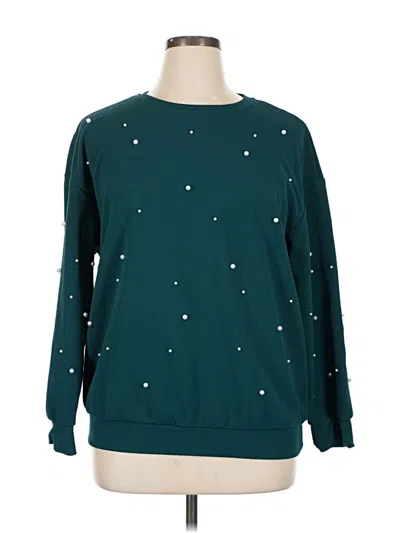 Pre-owned Shein Curve Sweatshirt In Blue