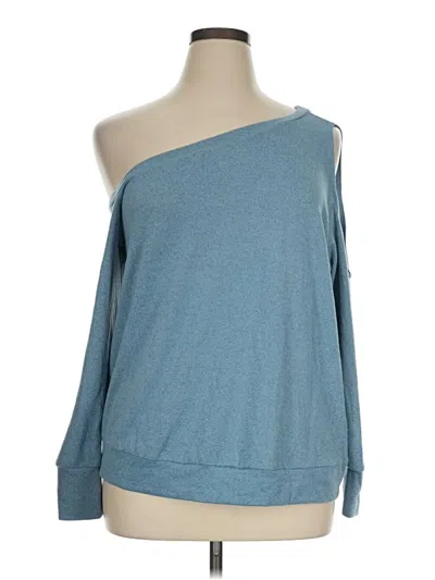 Pre-owned Shein Curve Sweatshirt In Blue