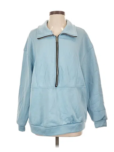 Pre-owned Shein Curve Sweatshirt In Blue