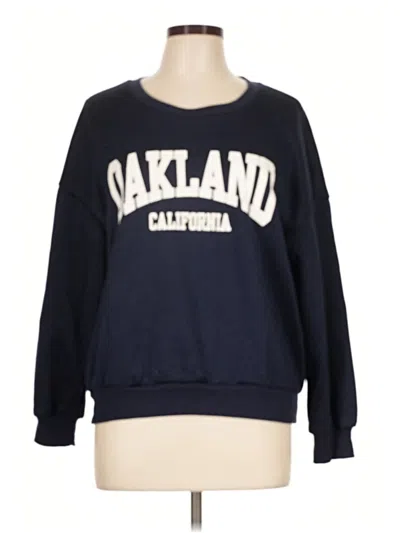 Pre-owned Shein Curve Sweatshirt In Blue