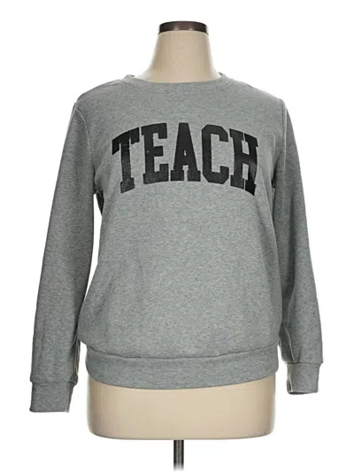 Pre-owned Shein Curve Sweatshirt In Gray
