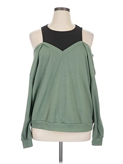 Pre-owned Shein Curve Sweatshirt In Green