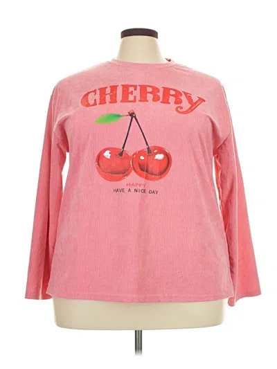 Pre-owned Shein Curve Sweatshirt In Pink