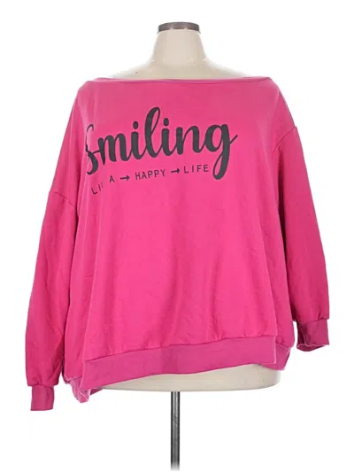 Pre-owned Shein Curve Sweatshirt In Pink