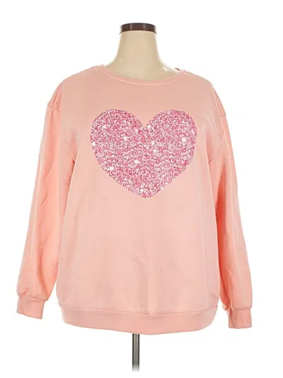 Pre-owned Shein Curve Sweatshirt In Pink