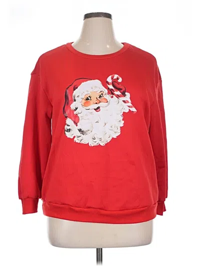 Pre-owned Shein Curve Sweatshirt In Red