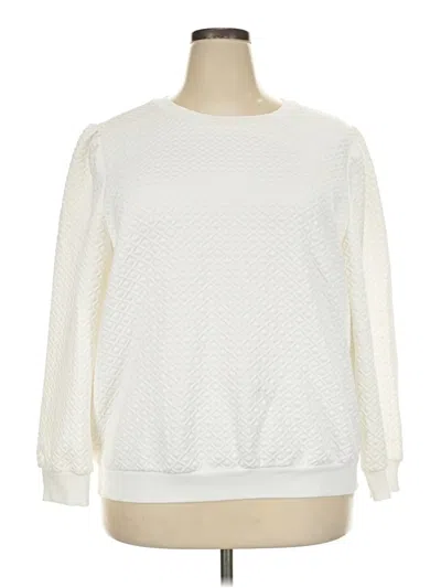 Pre-owned Shein Curve Sweatshirt In White