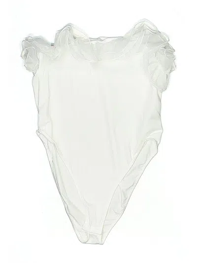 Pre-owned Shein Curve Swimsuit Cover Up In White