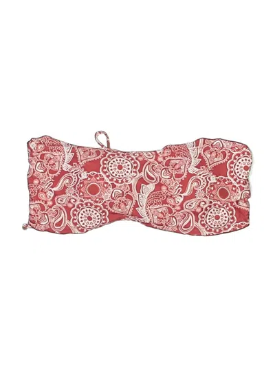 Pre-owned Shein Curve Swimsuit Top Red Paisley Pattern Swimwear