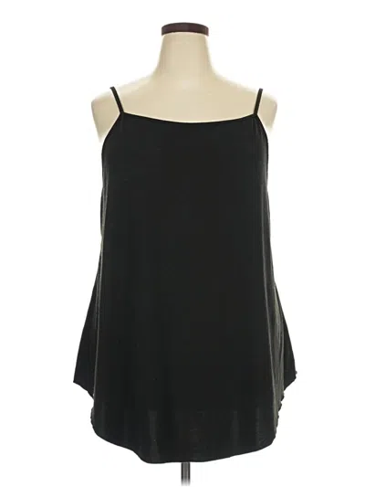 Pre-owned Shein Curve Tank Top Black Cold Shoulder Neckline Tops