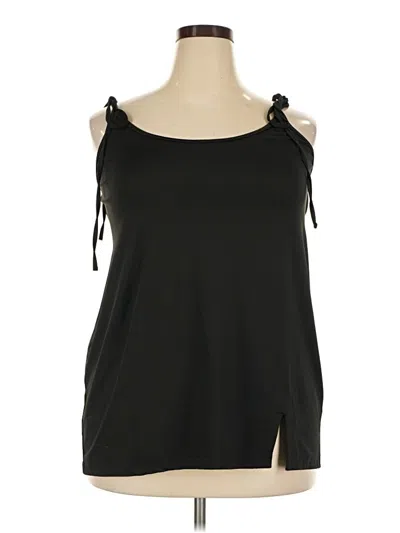 Pre-owned Shein Curve Tank Top Black Cold Shoulder Neckline Tops
