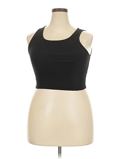 Pre-owned Shein Curve Tank Top Black Halter Neckline Tops