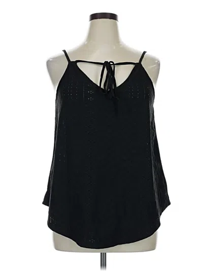 Pre-owned Shein Curve Tank Top Black Halter Neckline Tops