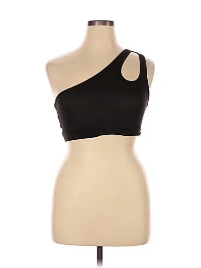 Pre-owned Shein Curve Tank Top Black One Shoulder Neckline Tops