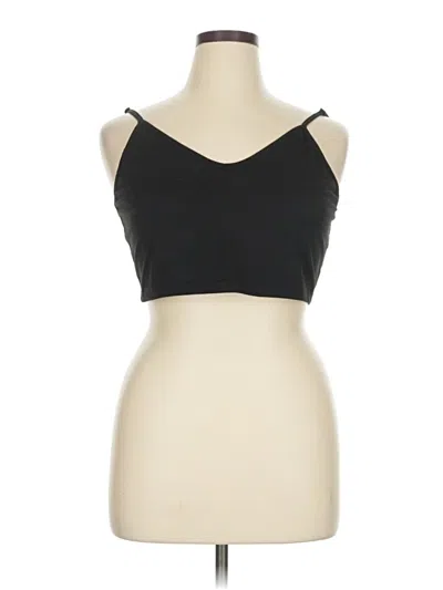 Pre-owned Shein Curve Tank Top Black Strapless Neckline Tops