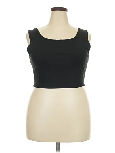 Pre-owned Shein Curve Tank Top Black Strapless Neckline Tops