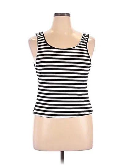 Pre-owned Shein Curve Tank Top Black Strapless Neckline Tops