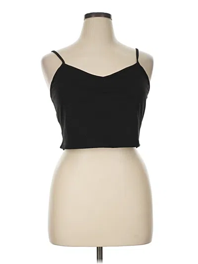 Pre-owned Shein Curve Tank Top Black Strapless Neckline Tops