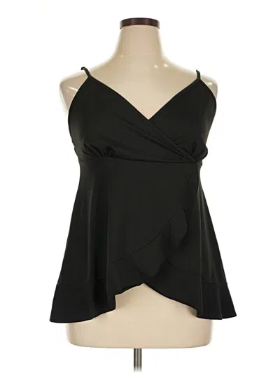 Pre-owned Shein Curve Tank Top Black Strapless Neckline Tops