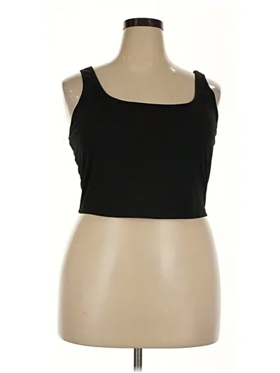 Pre-owned Shein Curve Tank Top Black Strapless Neckline Tops