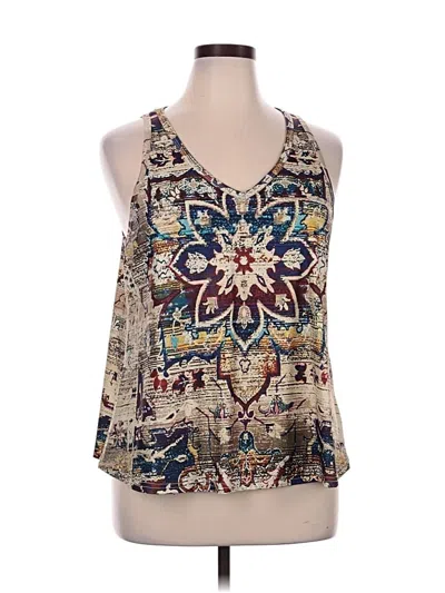 Pre-owned Shein Curve Tank Top Brown Halter Neckline Tops