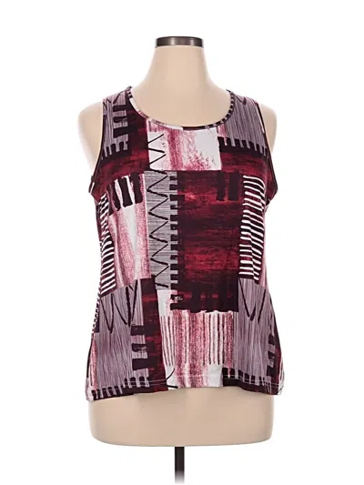 Pre-owned Shein Curve Tank Top Burgundy Halter Neckline Tops