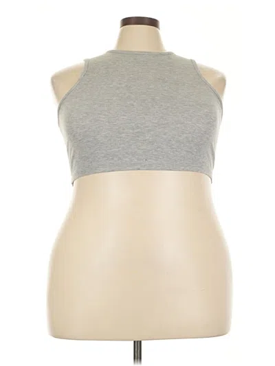 Pre-owned Shein Curve Tank Top Gray Halter Neckline Tops