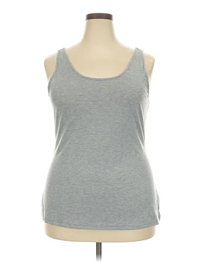 Pre-owned Shein Curve Tank Top Gray Strapless Neckline Tops