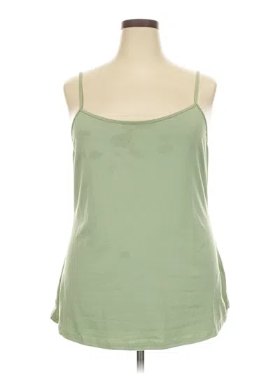 Pre-owned Shein Curve Tank Top Green Strapless Neckline Tops