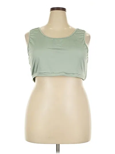 Pre-owned Shein Curve Tank Top Green Strapless Neckline Tops