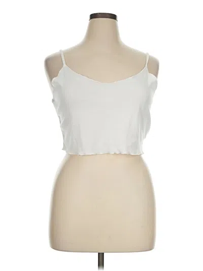 Pre-owned Shein Curve Tank Top Ivory Strapless Neckline Tops
