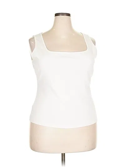 Pre-owned Shein Curve Tank Top Ivory Strapless Neckline Tops In White
