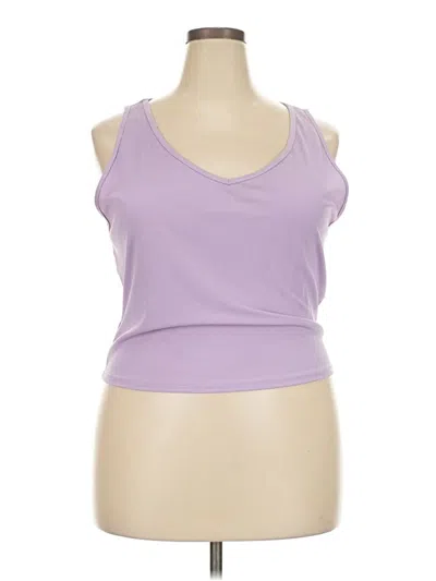 Pre-owned Shein Curve Tank Top Purple Strapless Neckline Tops
