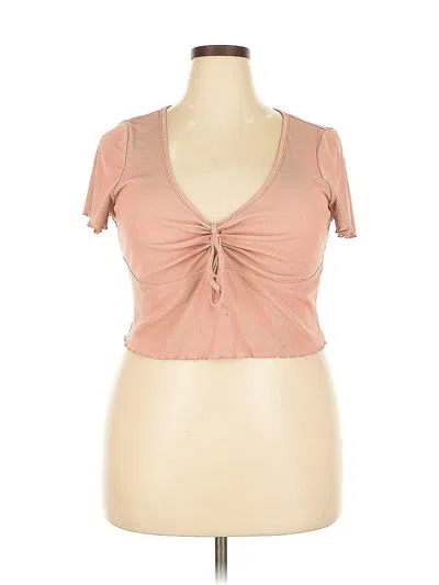 Pre-owned Shein Curve Tank Top Tan Sweetheart Neckline Tops In Brown