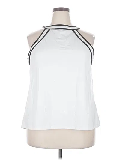 Pre-owned Shein Curve Tank Top White Halter Neckline Tops
