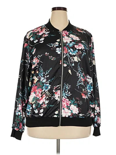 Pre-owned Shein Curve Track Jacket In Black