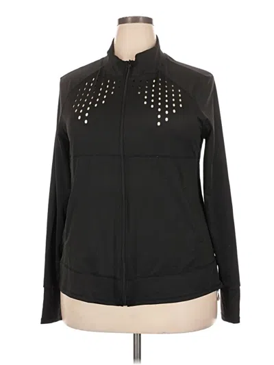Pre-owned Shein Curve Track Jacket In Black