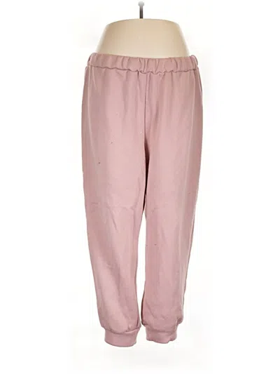 Pre-owned Shein Curve Track Pants In Pink